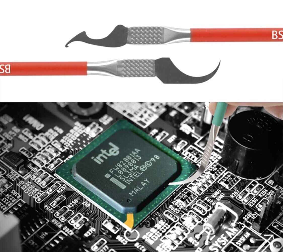 5PC Super Flexible Thin Metal Spudger Repair Opening Tool DIY Phones E ...