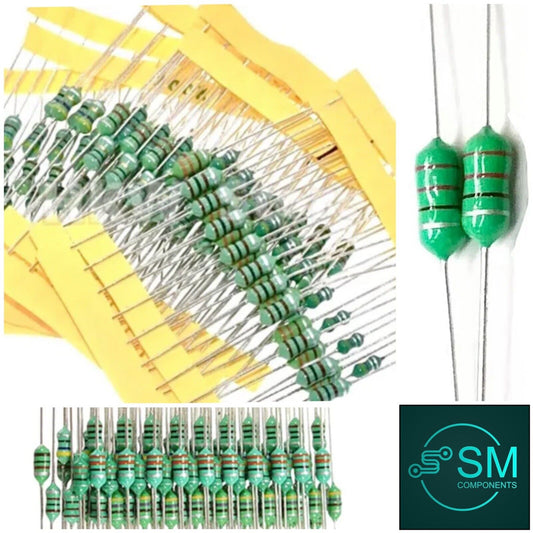 120pcs 1/2W 12 Values 0410 Inductor Kit 10% Tolerance DIY Assortment 1UH-1MH KIT