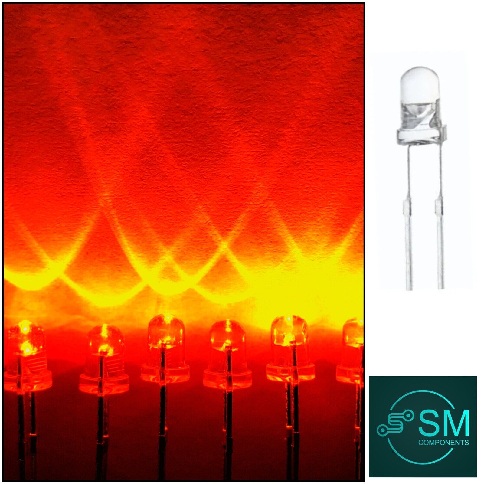3mm 100pcs Red LED Flicker Flame Diodes DIY Candle Light Emitting Diod ...