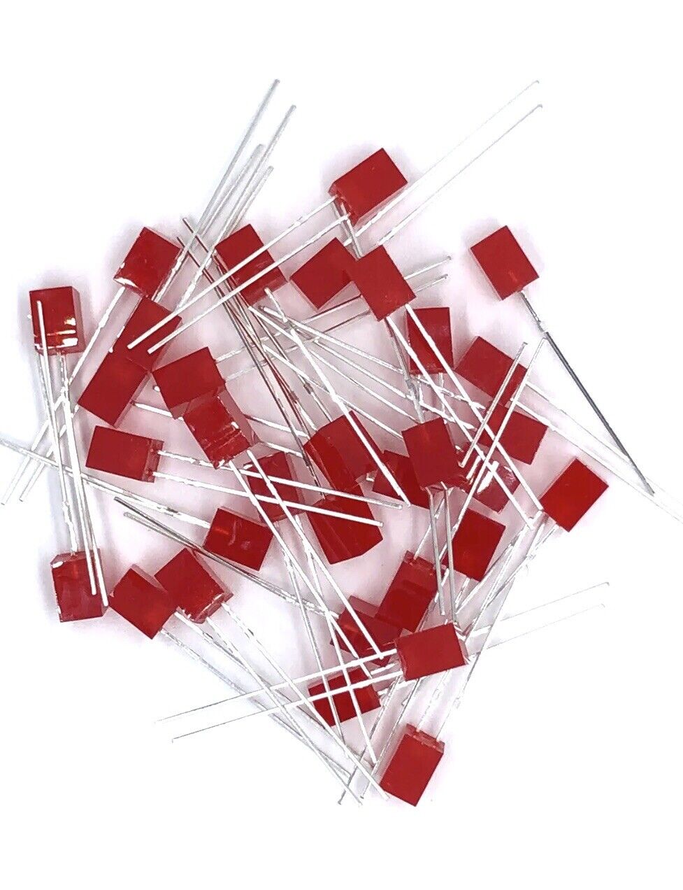 100pcs 5x5x7mm Diffused Red Resin Square Led Light Emitting Diode – SM ...