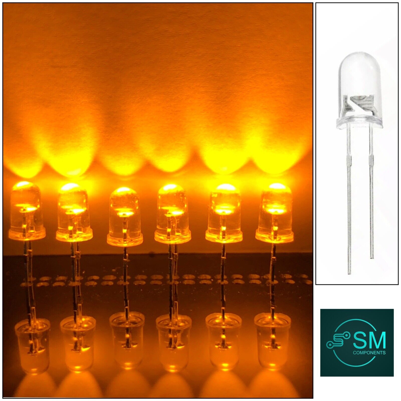 5mm 1000PCS True Flame 1800-2000K LED Flicker Flame Candle Light Emitt ...