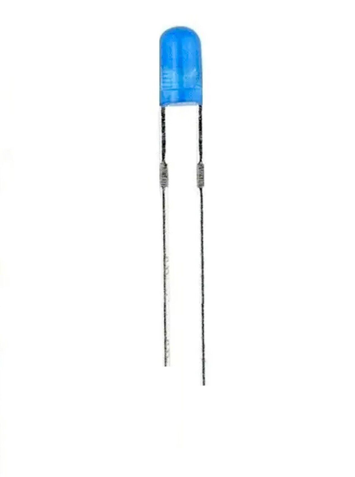 100PCS 3mm BLUE Colour Diffused LED Light Emitting Diodes NO EDGE Long ...