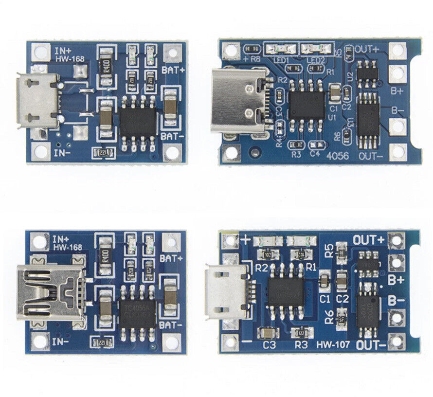 4PCS TP4056 with Battery protection LIPO Charger Module Board TYPE C -USB Kit