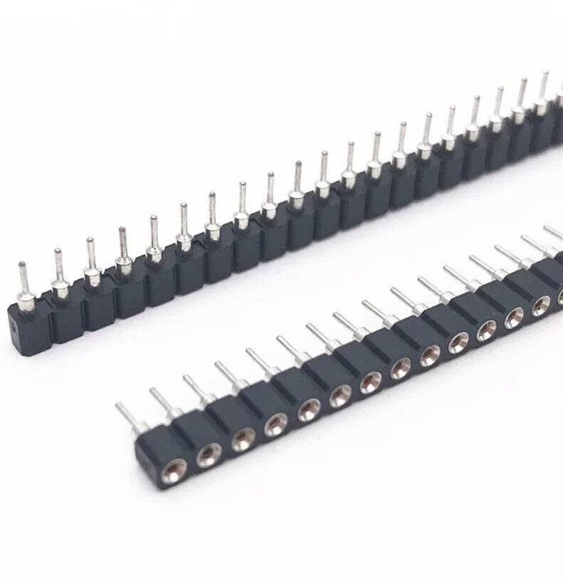 Homemade Header Socket 5pcs 1x40 Single Row 2.54mm Female Round Hole Header PCB IC Arduino Co ...