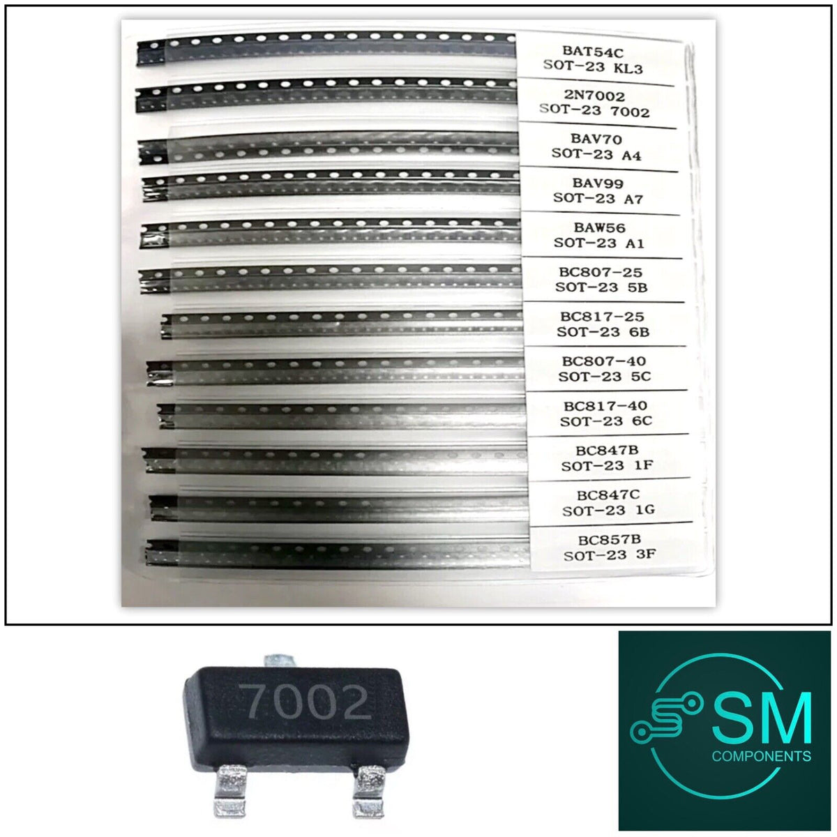 Smd Transistor Rzf 300PCS SOT-23 SMD/SMT Transistor Sample Kit 12 Values X 25pcs Includin ...