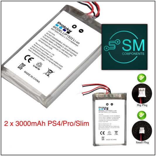 2 X Replacement Battery Sony Playstation PS4 PS4 PRO Wireless Controller 3000mAh