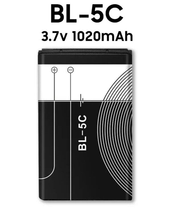 1PC BL-5C Nokia N-91 3230 6230 Lithium Phone 3.7V 1020mAh rechargeable battery