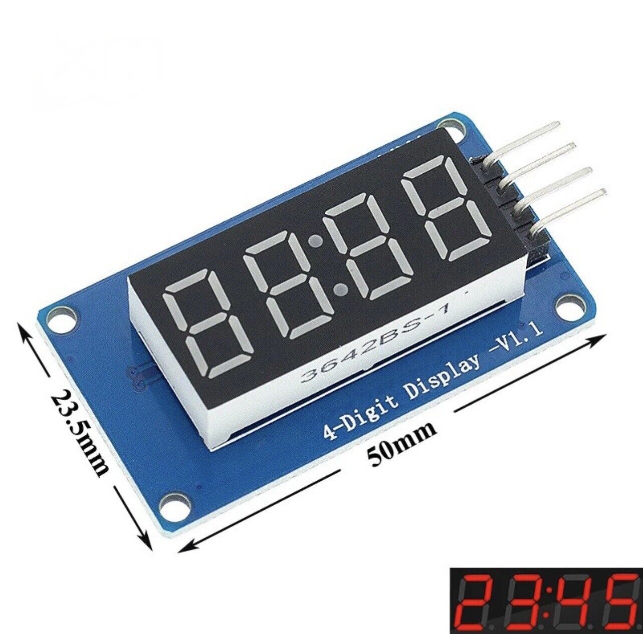 2 X TM1637 4 Bit Digital Tube LED Display  Module Clock Display for Arduino CA