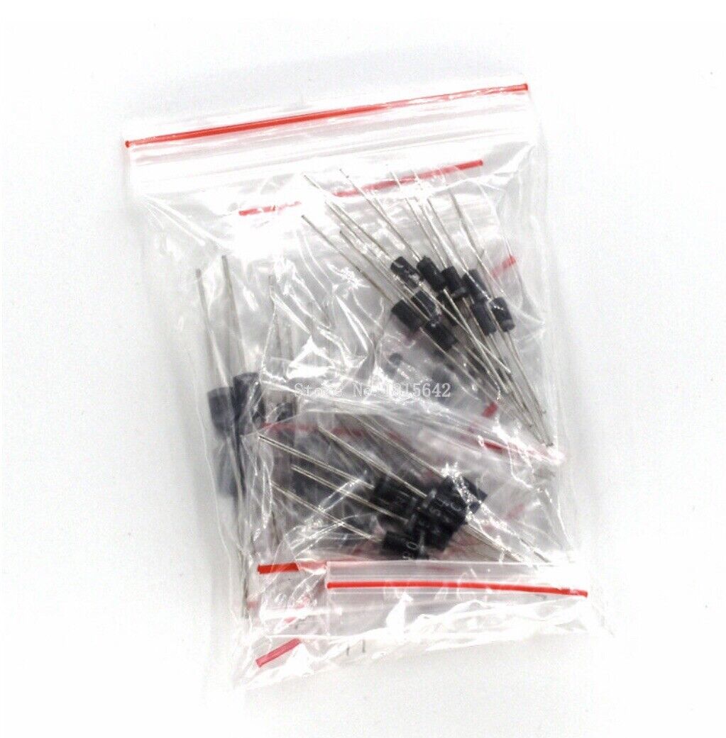 100PC Rectifier Diodes 8 Values 1N4148 1N4007 1N5819 1N5399 1N5408 1N5822 FR107