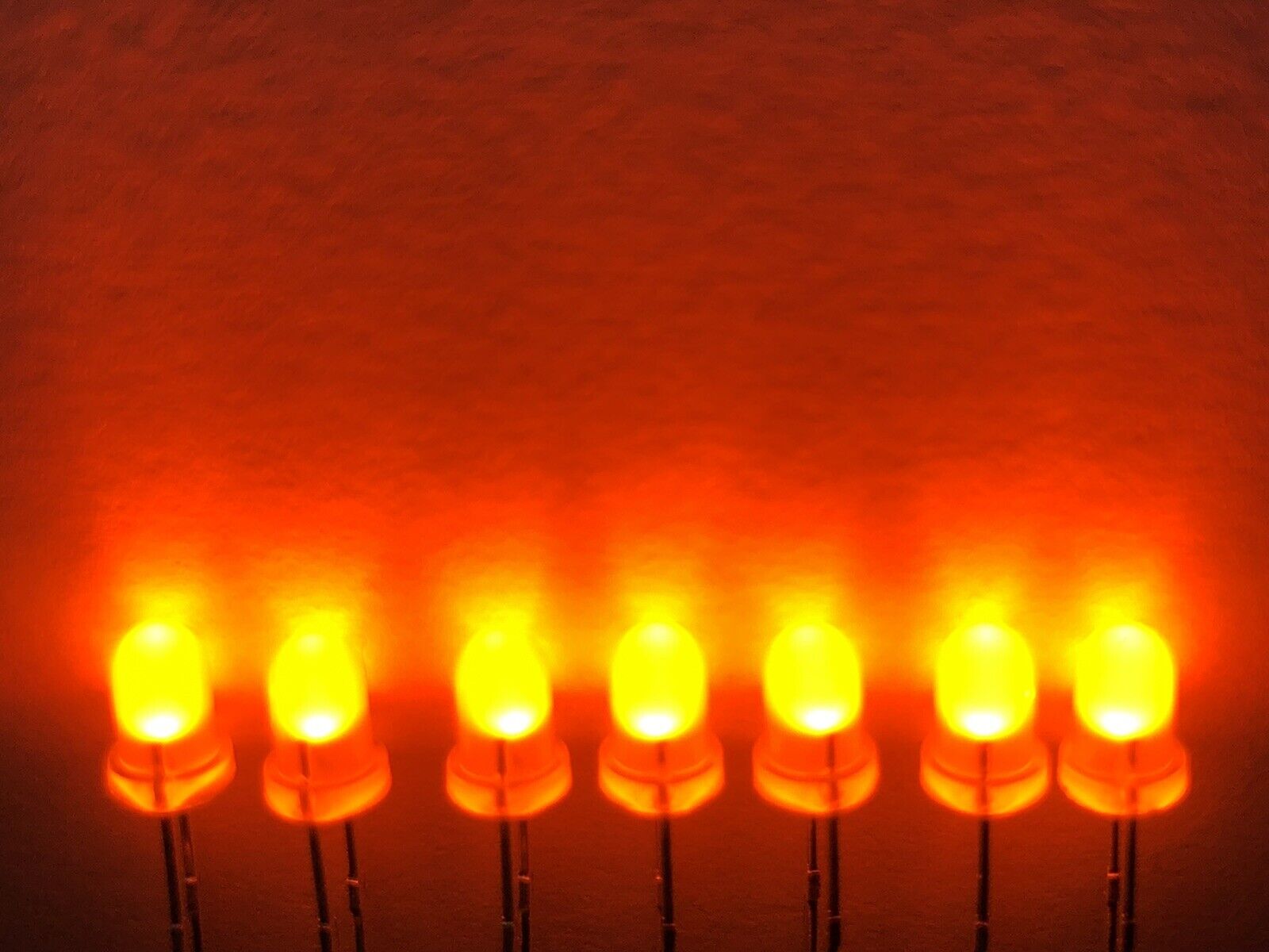 100pc 3mm ORANGE Diffused Round Top LED DIY Light Emitting Diodes 605n ...
