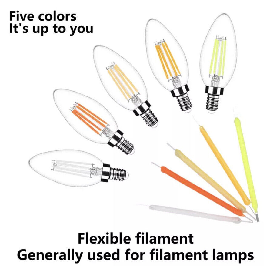 10PCS 3VDC LED 26mm BLUE Rigid Silicone Filaments Led Light Emitting D ...