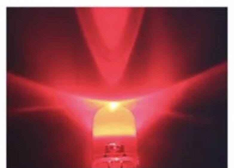 50pcs 10mm F10 Red Clear LED Light Emitting Diode Super Bright LED 625 ...