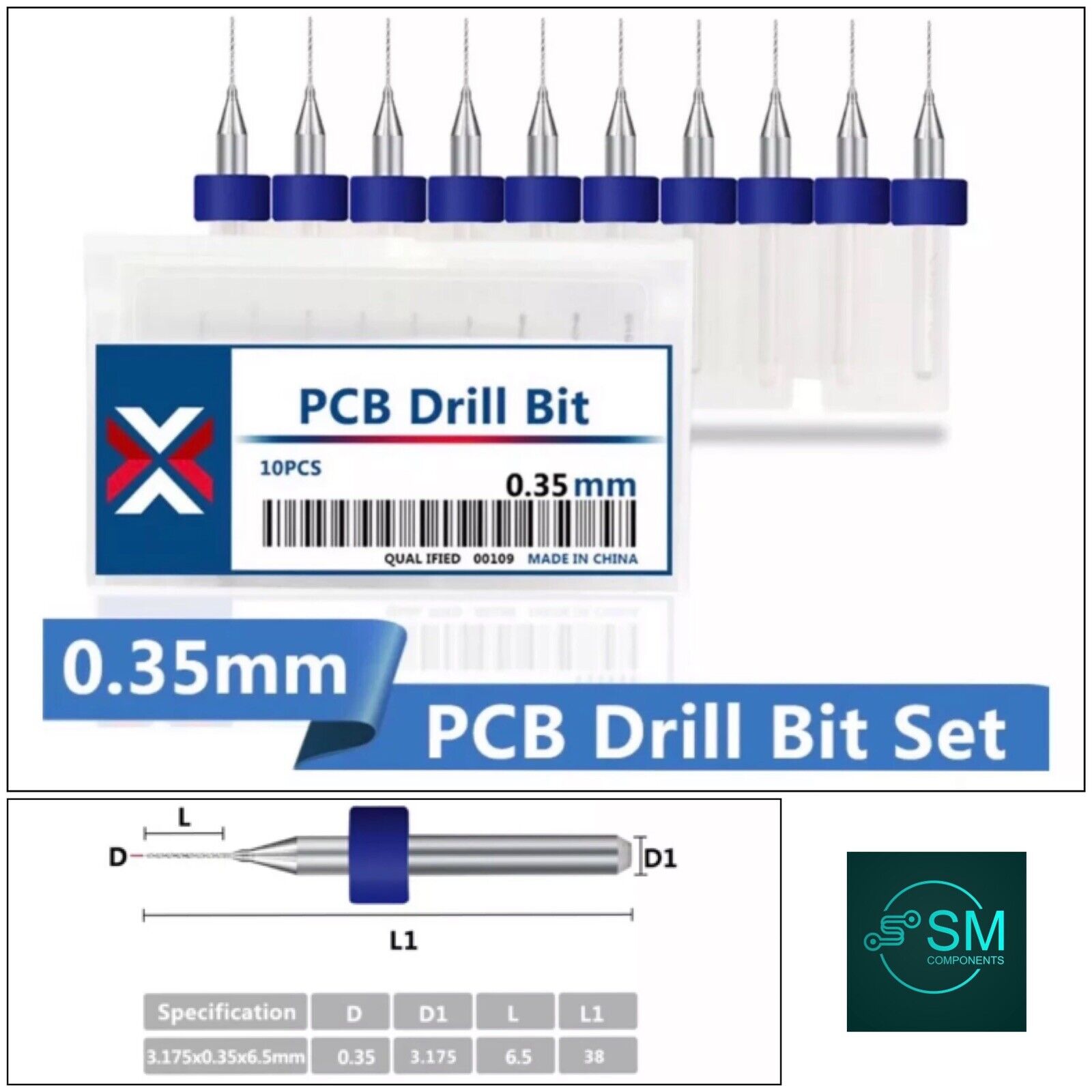 Microdrilling Pcb 10Pcs 0.35mm PCB Print Circuit Board Tungsten Carbide Mini Micro Drill ...