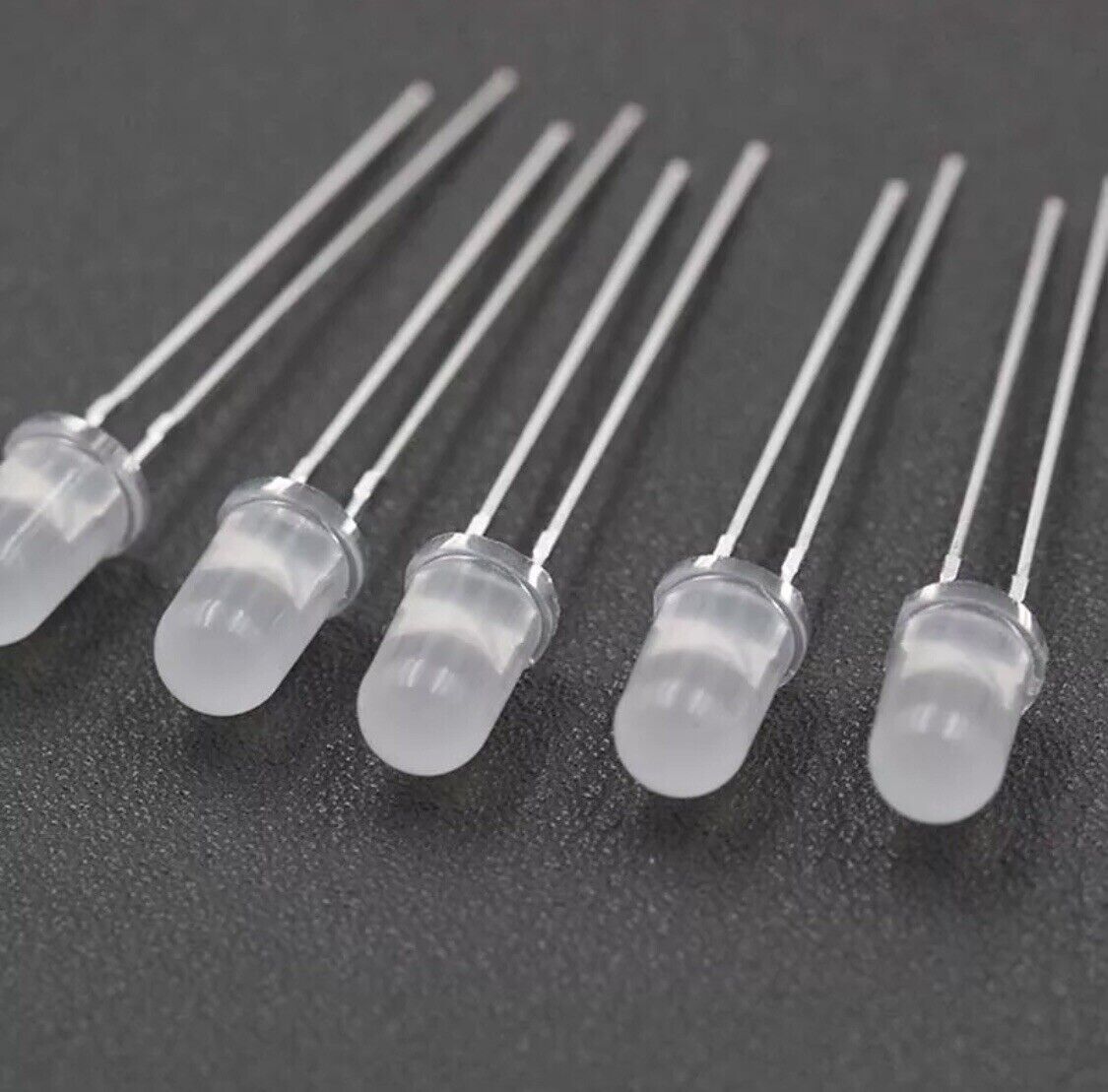 100pcs 5mm Warm White Diffused Round Top LED Diodes Light Emitting Dio ...