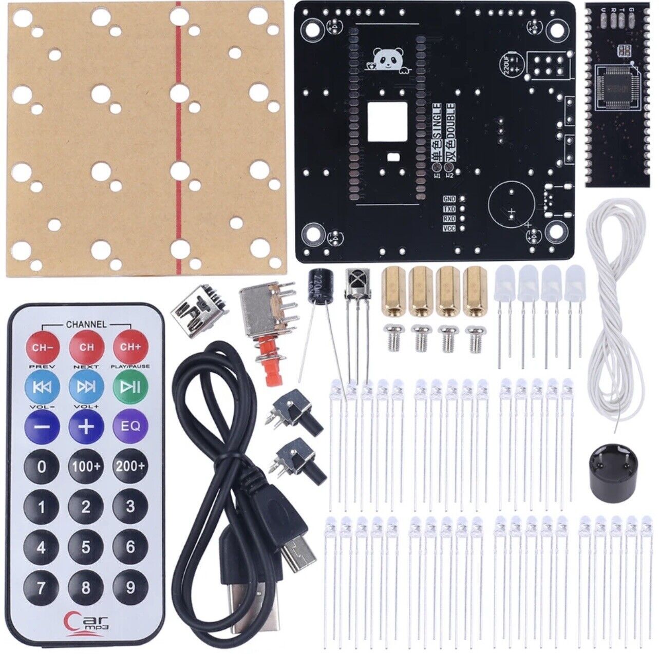 4X4X4 RGB 3D 5mm Multicolour Led Infrared Remote Control Light Cube Kit + Case
