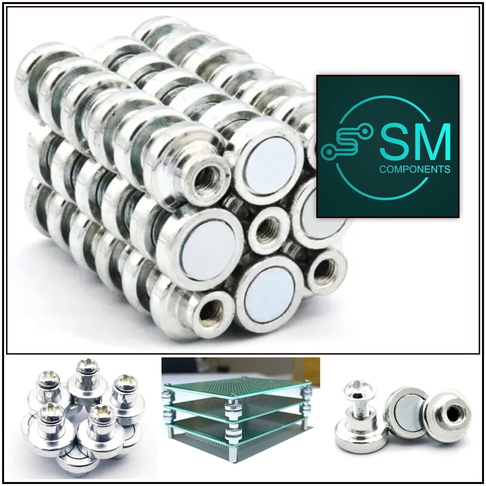 8 X Universal PCB Stacking Holder Fixture Magnetic Pins Clamp KHR 1006 ...