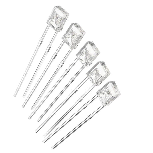 100pcs 2x3x4mm 234 Rectangular WARM WHITE Clear Resin Led Light Emitting Diode