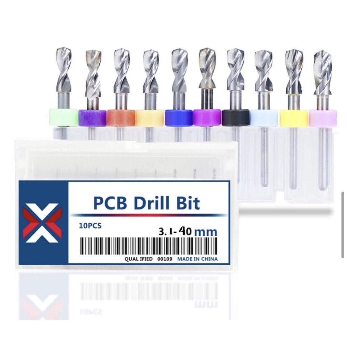 10Pcs 3.1-4.0mm PCB Print Circuit Board Tungsten Carbide Micro Drill Bit Set