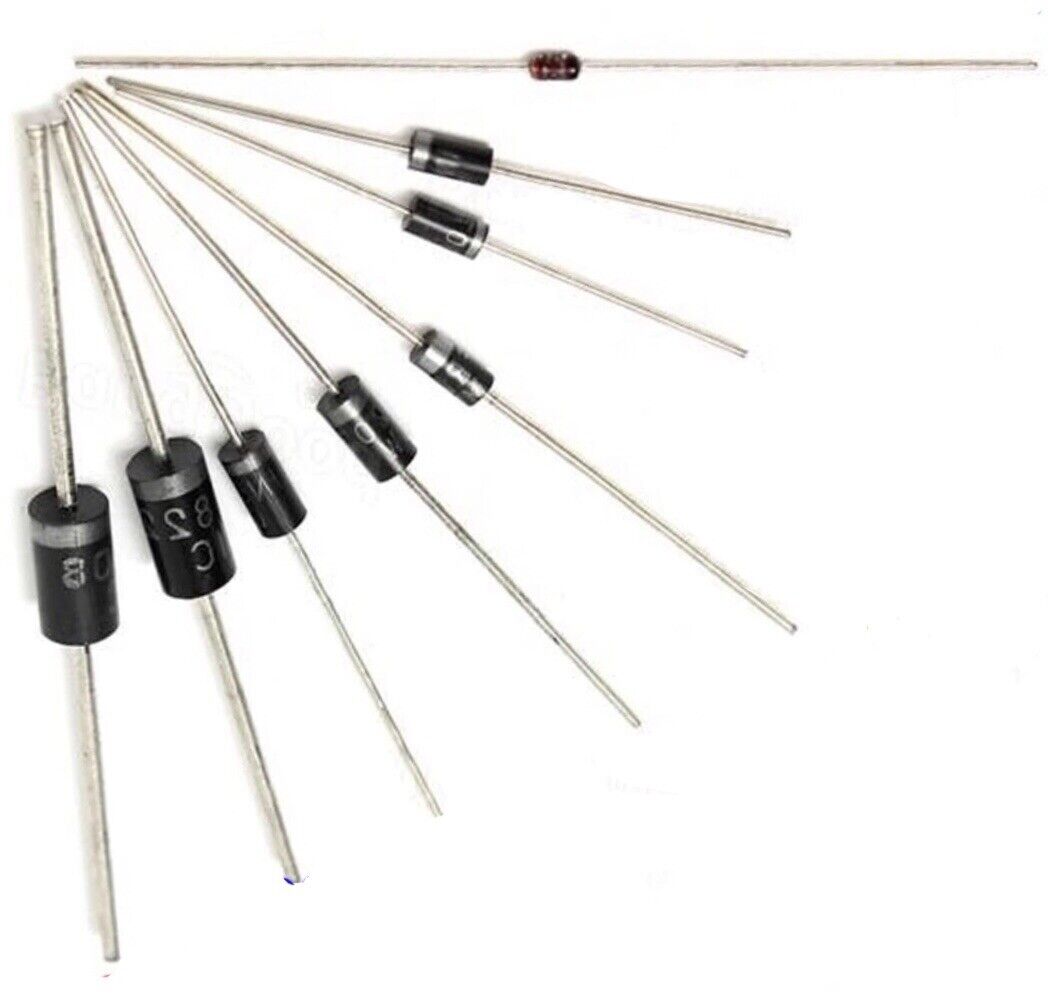 100PC Rectifier Diodes 8 Values 1N4148 1N4007 1N5819 1N5399 1N5408 1N5822 FR107