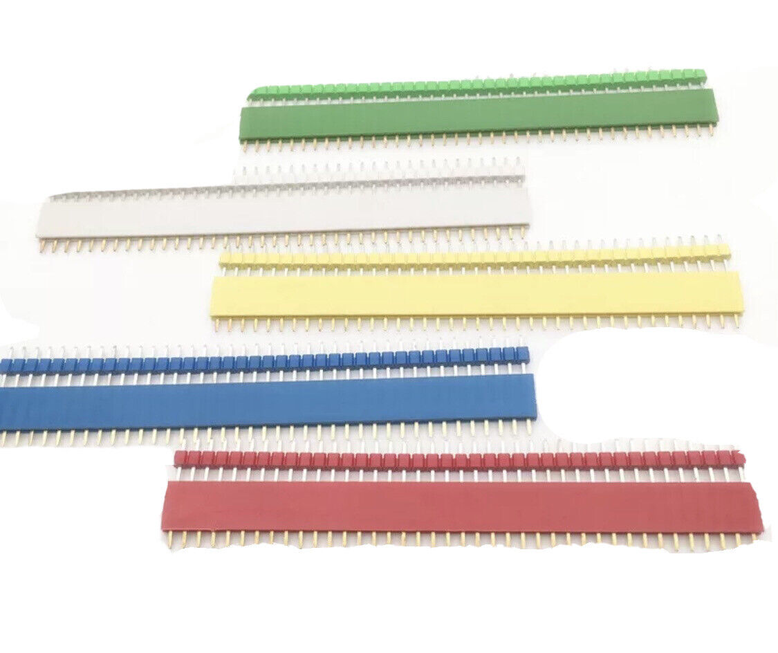 8pcs (4Pr) *BLUE* 40 Pin Socket 4 Arduino Single Row Header Male & Fem ...