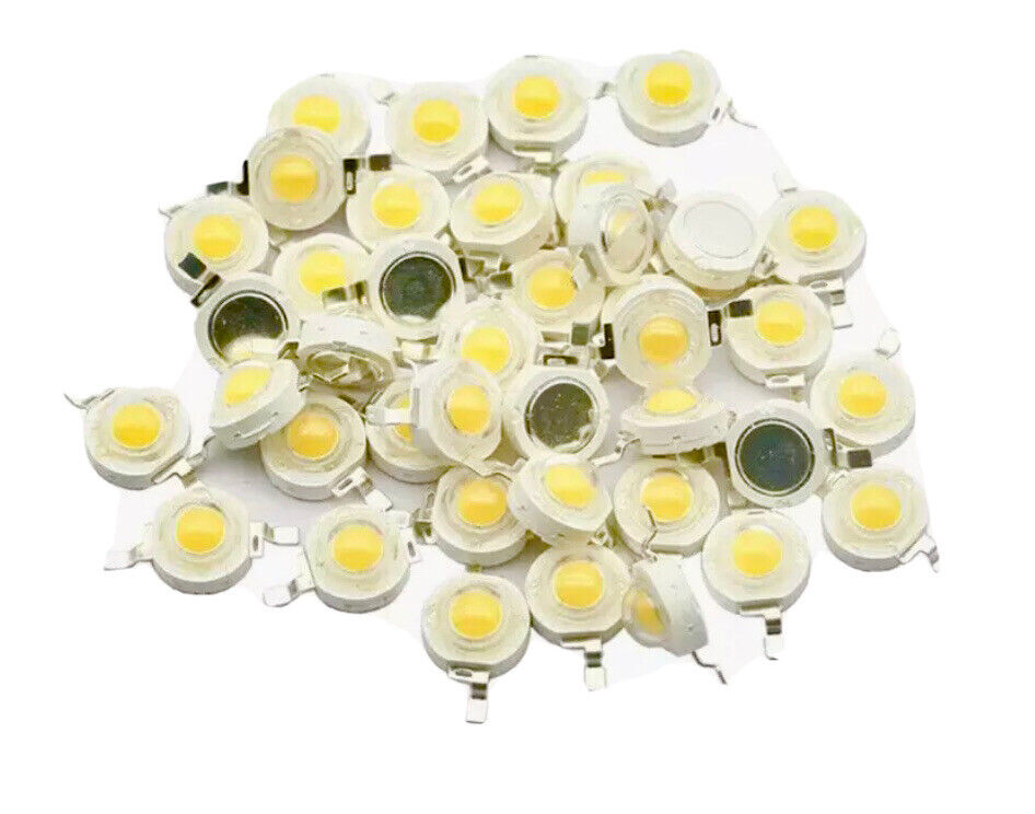 20 Pieces 3W LED High Power SMD LED 45mil Lights Beads Cool White 6500 ...