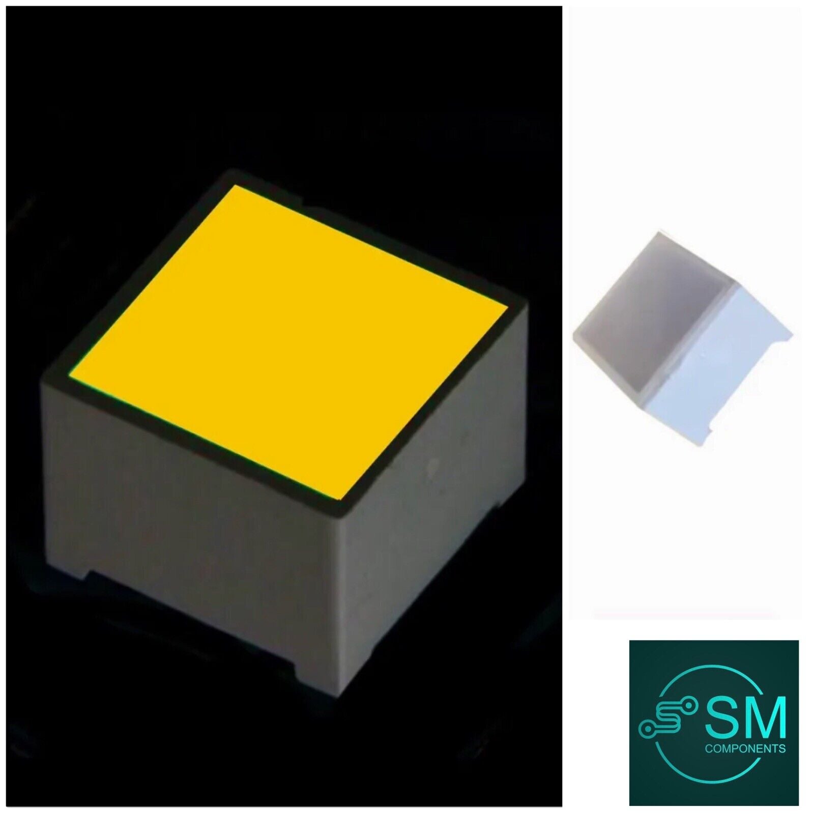2PCS 15 X 15mm LED Block Diode YELLOW 588nm Light Emitting Diode DIY P ...