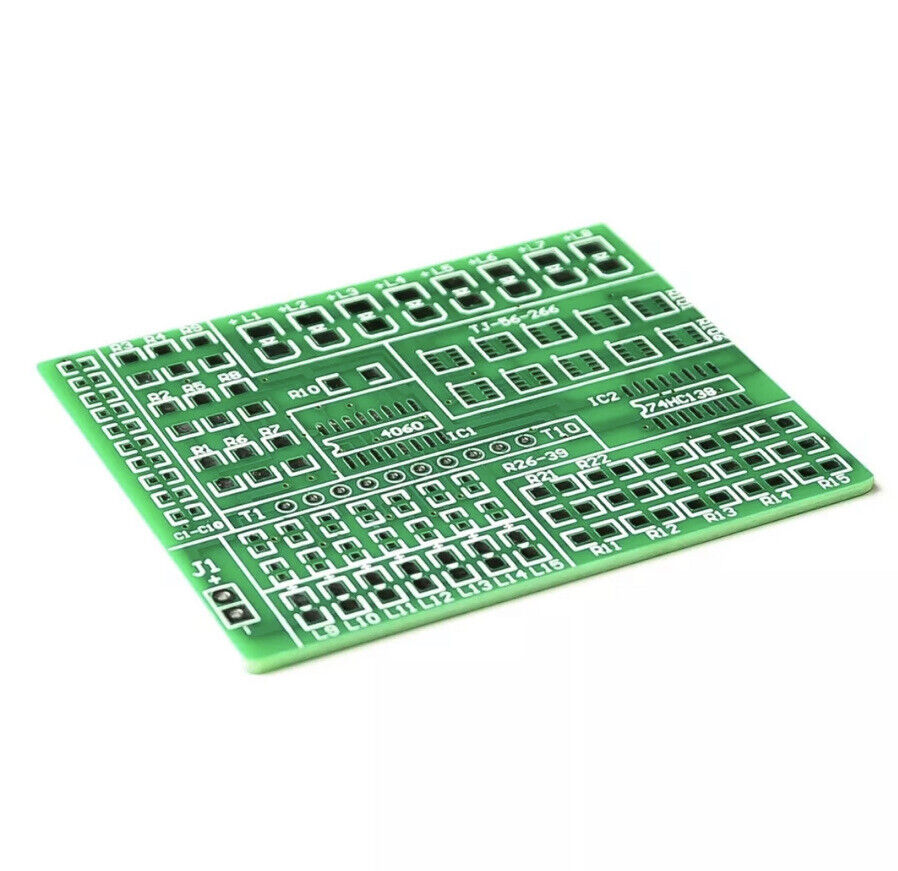 SMD/SMT PCB Component Soldering Practice Board Plate DIY Diode Resistors 74LS192