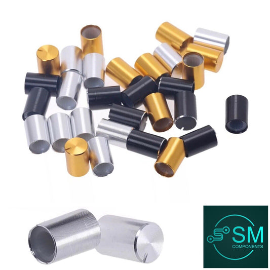 10pcs SILVER Aluminium Rotary Volume Knob Suit 6mm Shaft Potentiometer 10 X 14mm