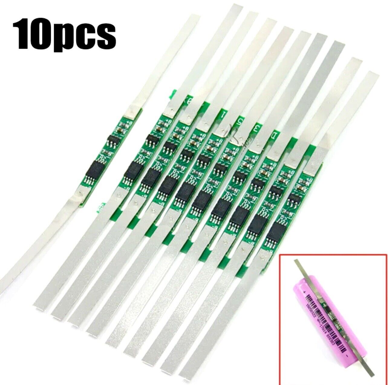 10pcs`3A BMS protection board for 1S 3.7V 18650 Li-ion lithium battery cell
