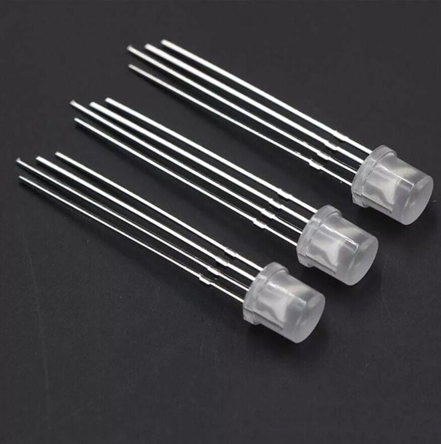4led Array Red 100pcs 5mm LED 4pin RGB Red Green Blue Diffused Flat Top Tricolour Com ...