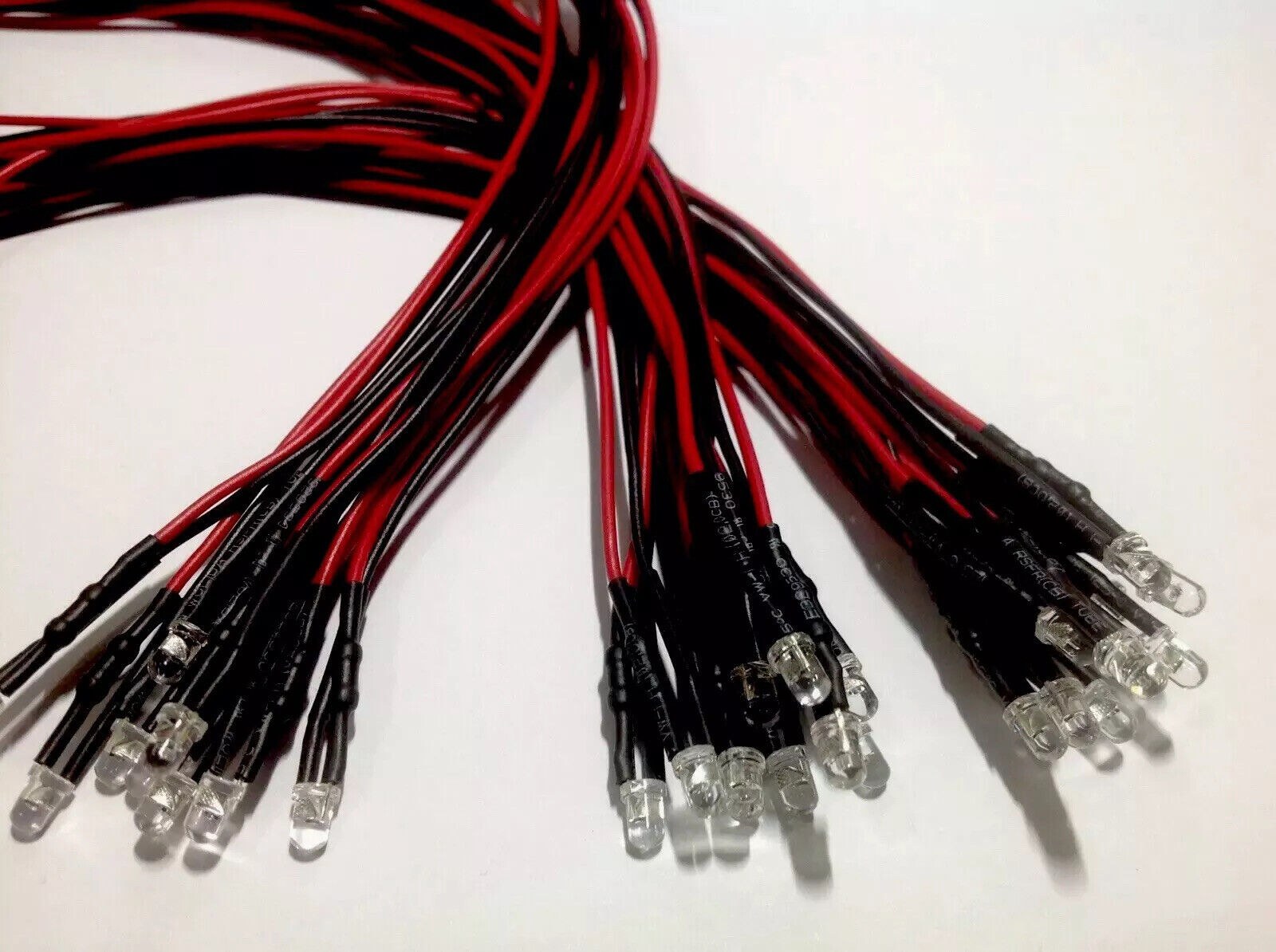 20pc Prewired 3mm FLASHING ORANGE LED 1.5Hz 12V Clear Round Light Emit ...