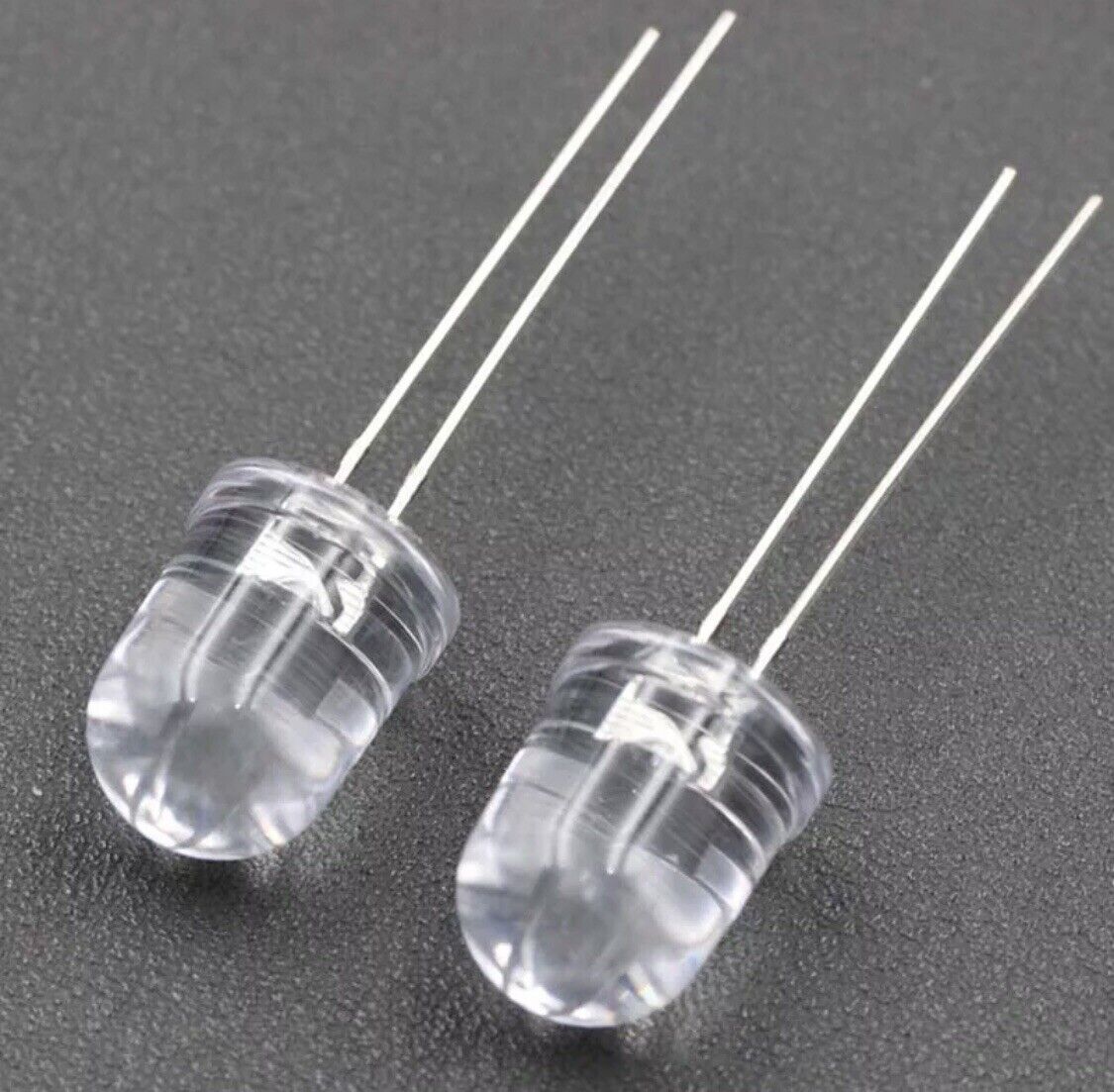 50pcs 10mm F10 UV Clear Round LED Light Emitting Diode Super Bright LE ...