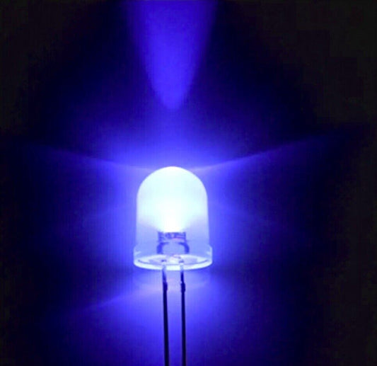 50pcs 10mm F10 UV Clear Round LED Light Emitting Diode Super Bright LED 405nm