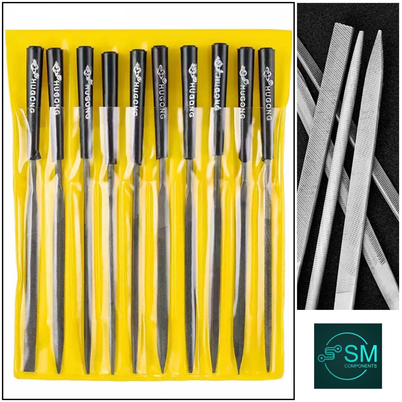 10PCS 3x140mm Mini Needle File Set Jewellery Wood Carving Craft Metal ...
