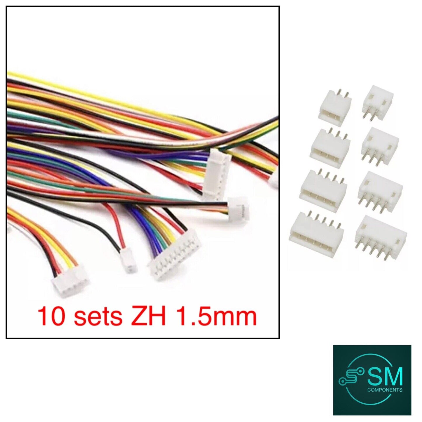10 Sets 1.5mm ZH 5P Pin Wired Micro Connector Quadcopter Electronic Drone 20PCS
