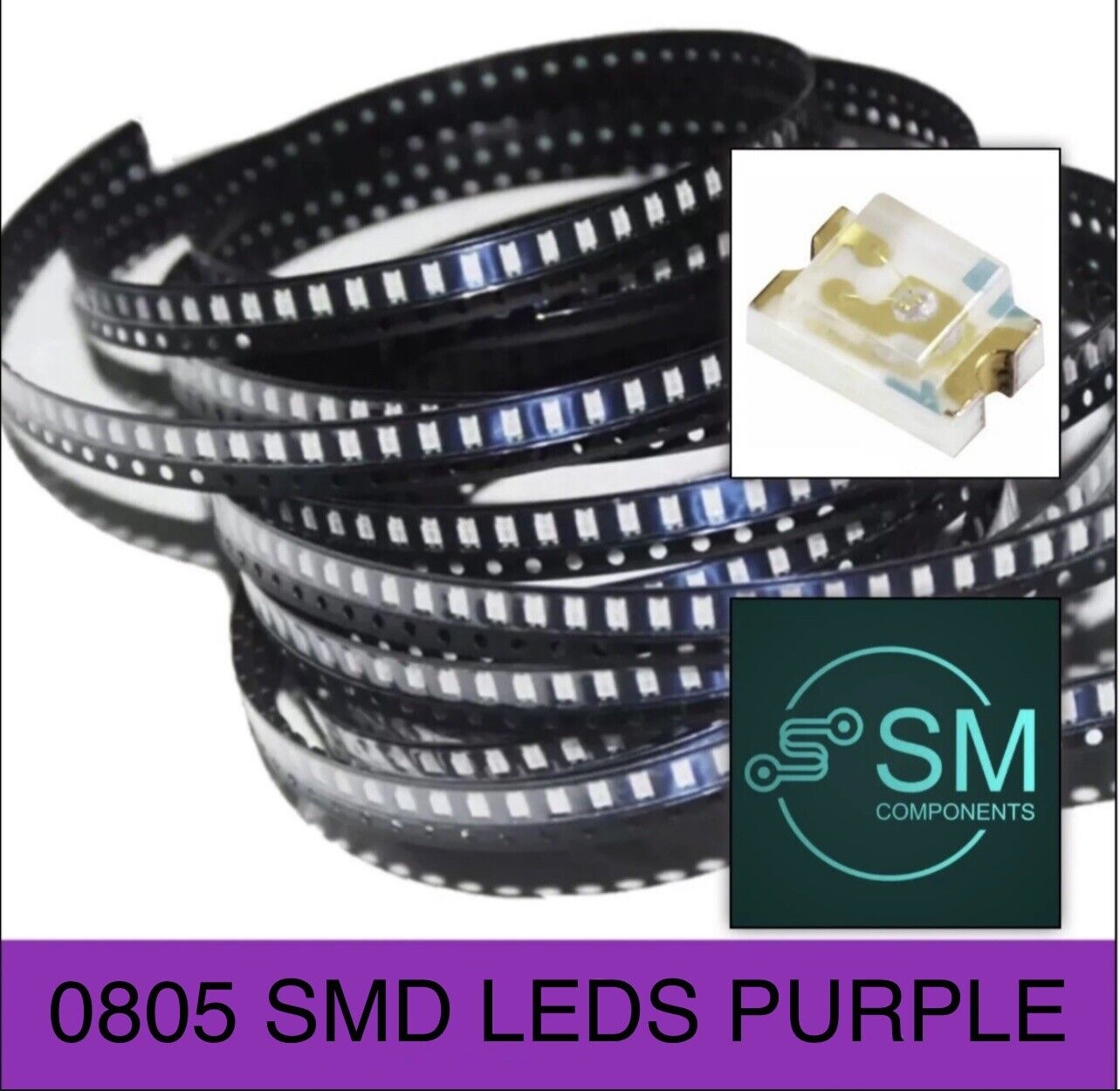 200pcs 0805 SMD PURPLE LED Electronics Components Light Emitting Diode ...