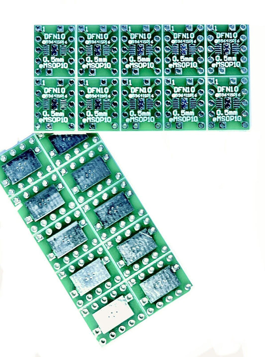 10PCS DFN10 eMSOP10 0.5mm Prototyping SMD-DIP PCB Adapter Board Transfer Board