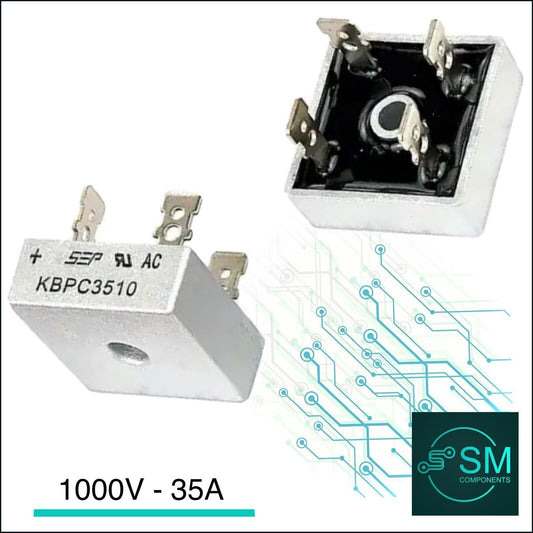 2 X KBPC3510 Diode Bridge Rectifier Single Phase Metal Case 1000V 35A KBPC-3510