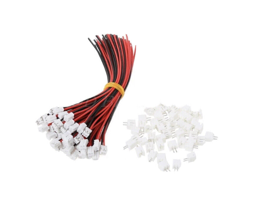 20Sets 40pc Mini Micro JST 2.0mm PH 2-Pin Connector Plug With Wires Cable 20cm