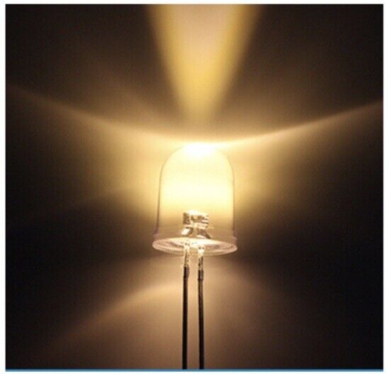 10pcs 10mm 12V Prewired 1.5Hz FLASHING Clear Top Leds All Colours Hobb ...
