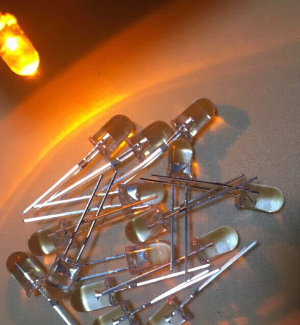 3mm 100pcs Yellow LED Flicker Flame Diodes DIY Candle Light Emitting D ...