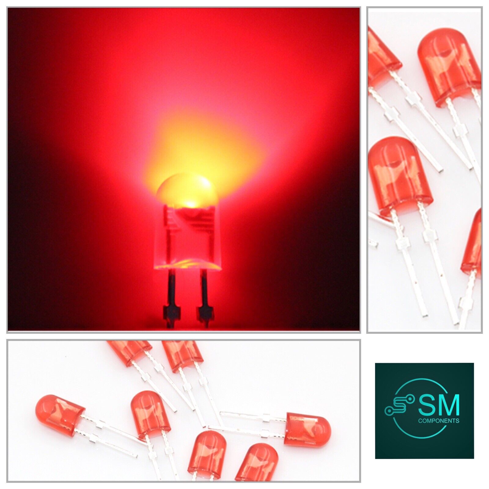 Oval Red 546 LED Light Emitting Led Diode Colour Diffused Head LED 625 ...
