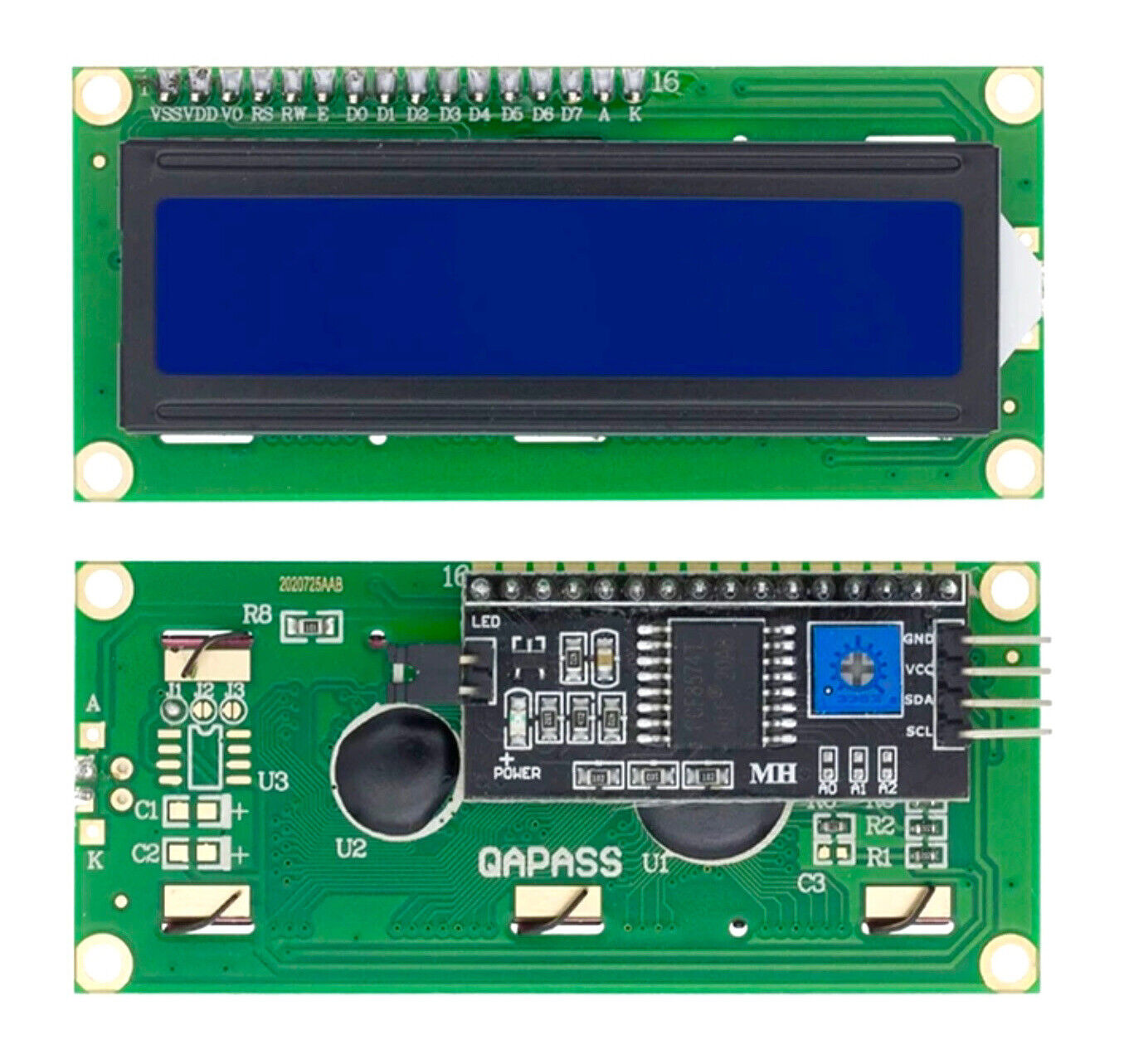 1602 16X2 LCD Display IIC/I2C/TWI/SPI SR Interface Arduino Raspberry PI ESP32
