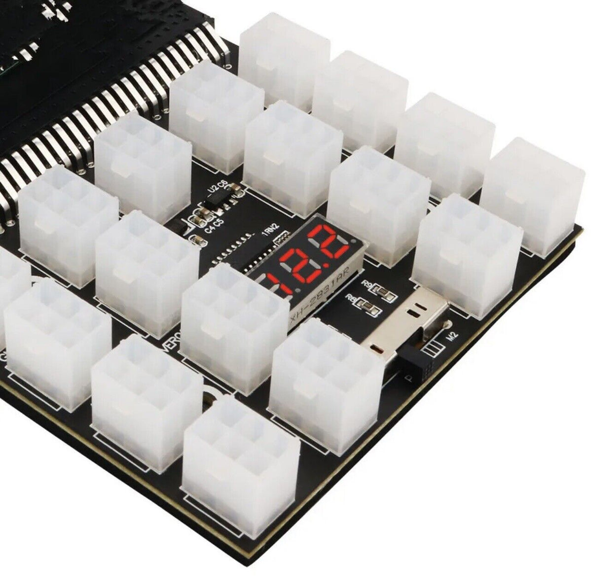 Gpu Switchboard Breakout Board 17 Port 6Pin LED Display Graphics Server GPU Adapter 75 ...