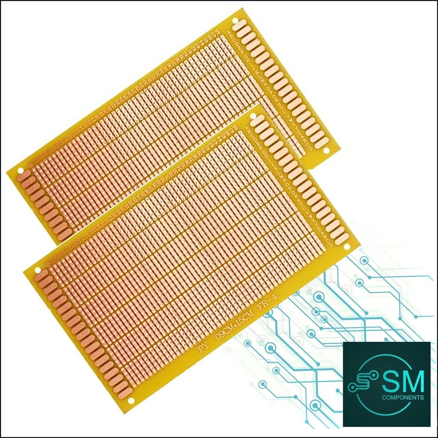 2 X DIY 9 x 15cm FR4 Universal Circuit PCB Board Breadboard Strip Prototype