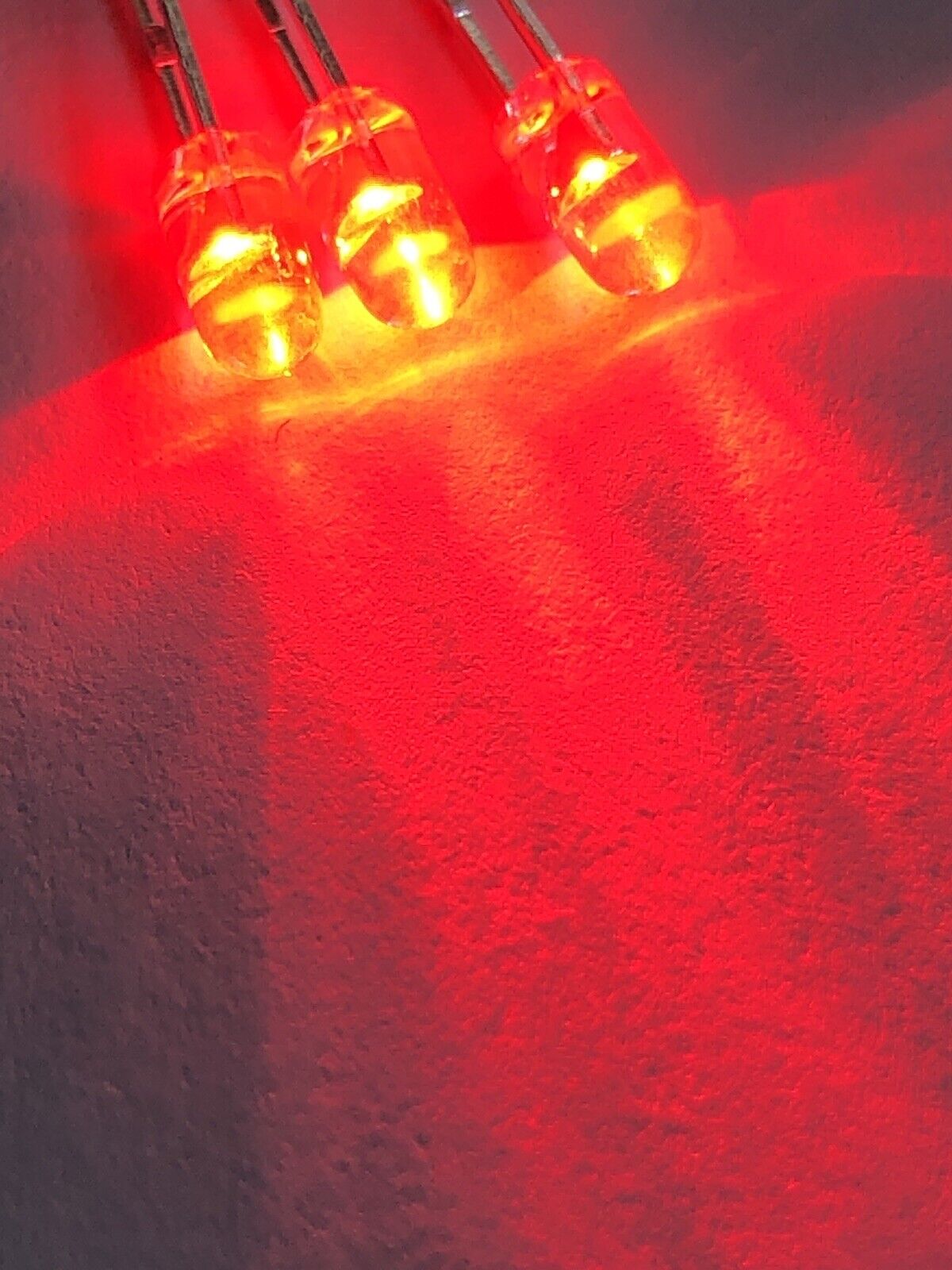 3mm RED LED Light Emitting Led Diode Clear Round Head LED, NO EDGE 625 ...