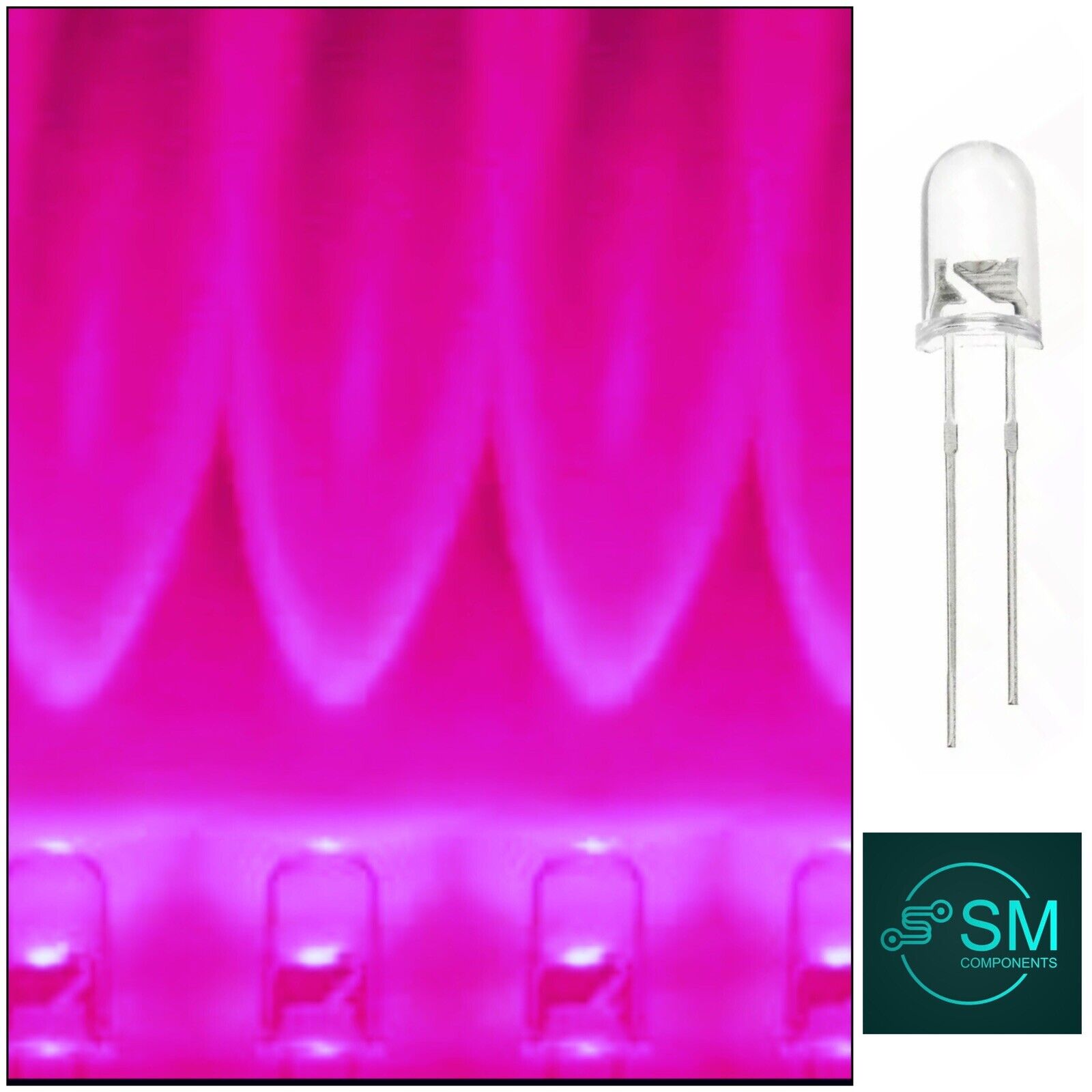5MM F5 Pink Led Light Emitting Diode 100pcs Clear Top Round Head – SM ...