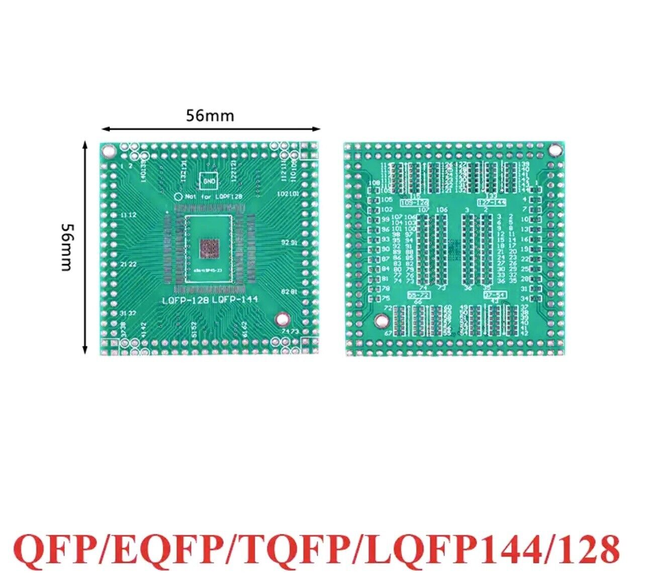 2PCS LQFP-128 LQFP-144 FR-4 PCB Converter Board SMD To DIP Adapter Bre ...