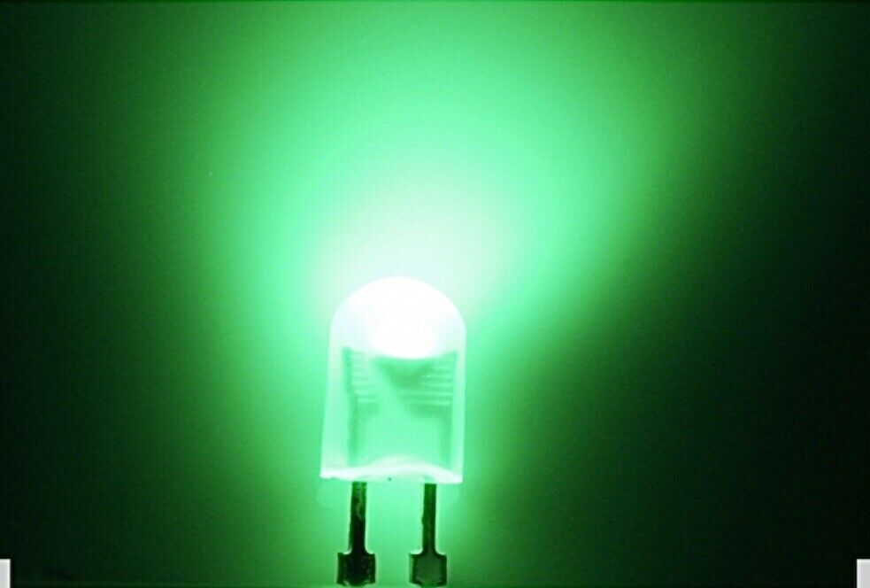 Green Led Diffused Oval Green 546 LED Light Emitting Led Diode Colour Diffused Head LED 5 ...