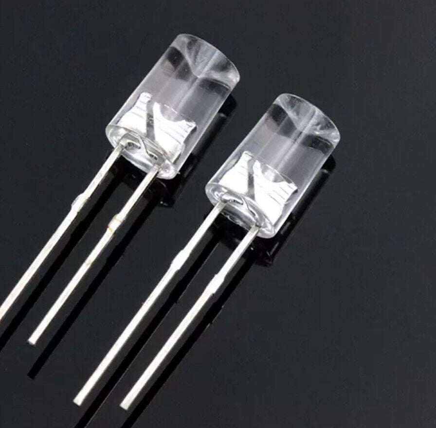 5mm Cool White Led Light Emitting Diode Flat Top Concave 100pcs Led Cl ...